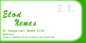 elod nemes business card